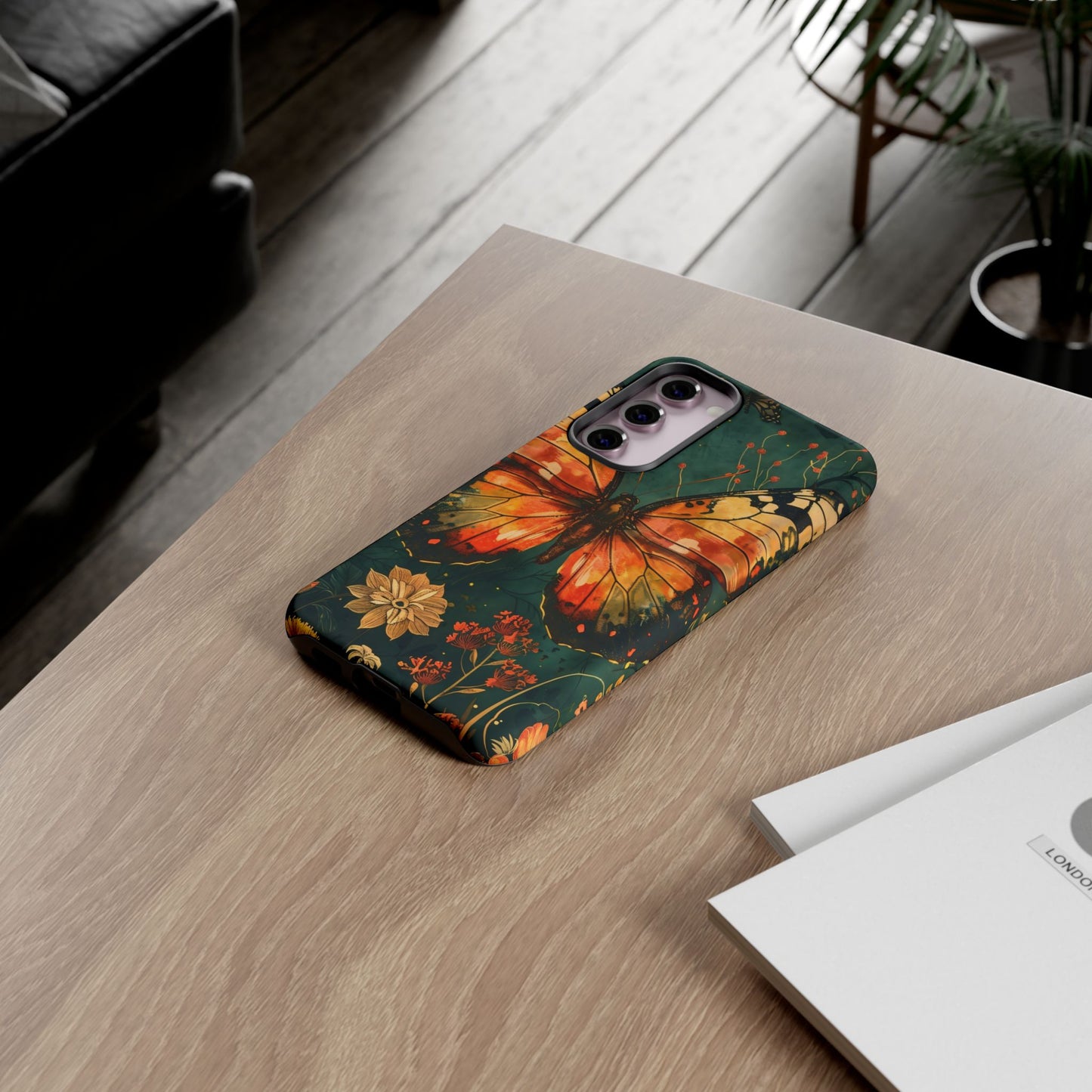Butterfly Phone Case – Tough Cases for Nature Lovers, Floral Design, Butterfly Art, Unique Gift, Eco-Friendly Protection
