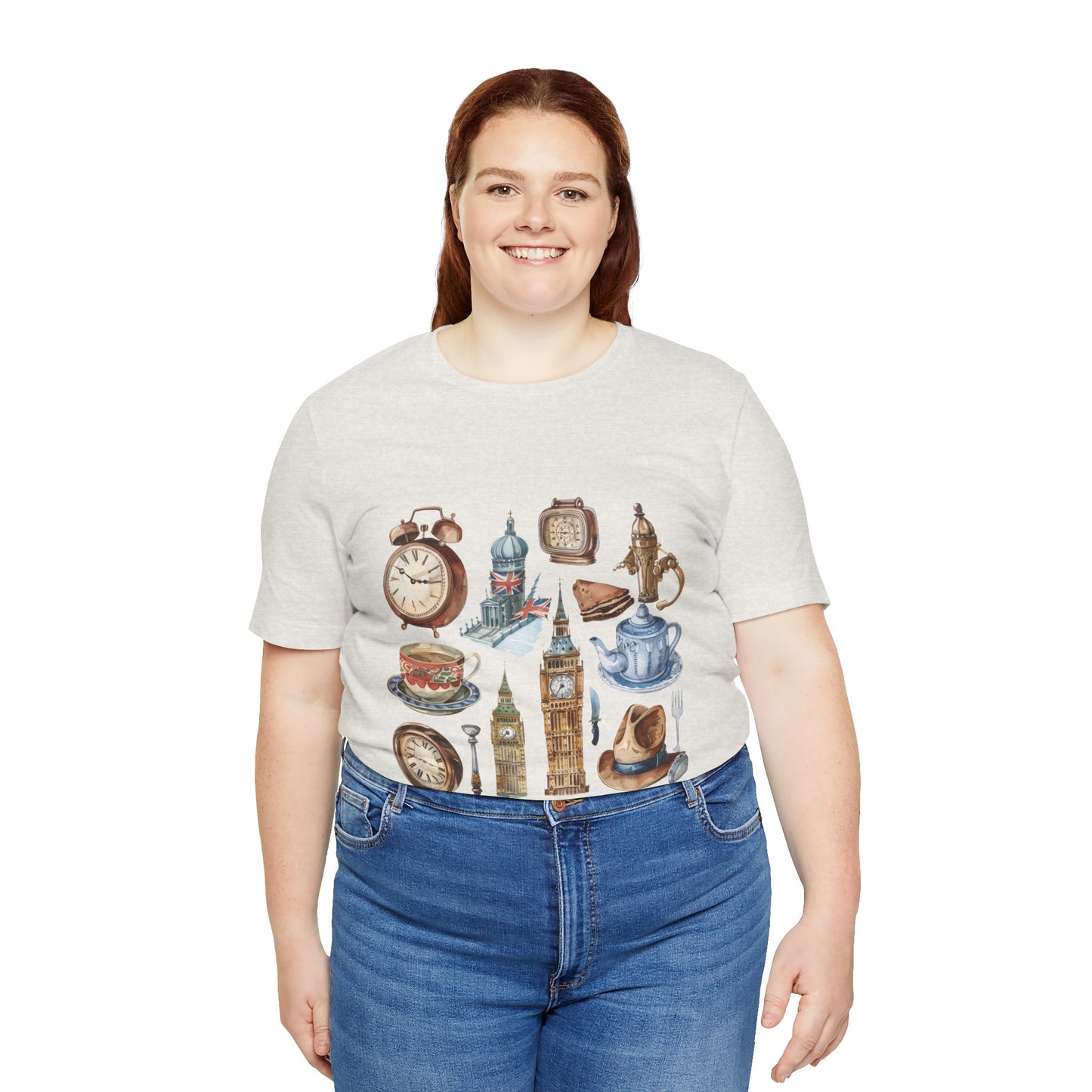 Unisex Jersey Short Sleeve Tee - Echoes of England - Iconic Vintage Illustrations