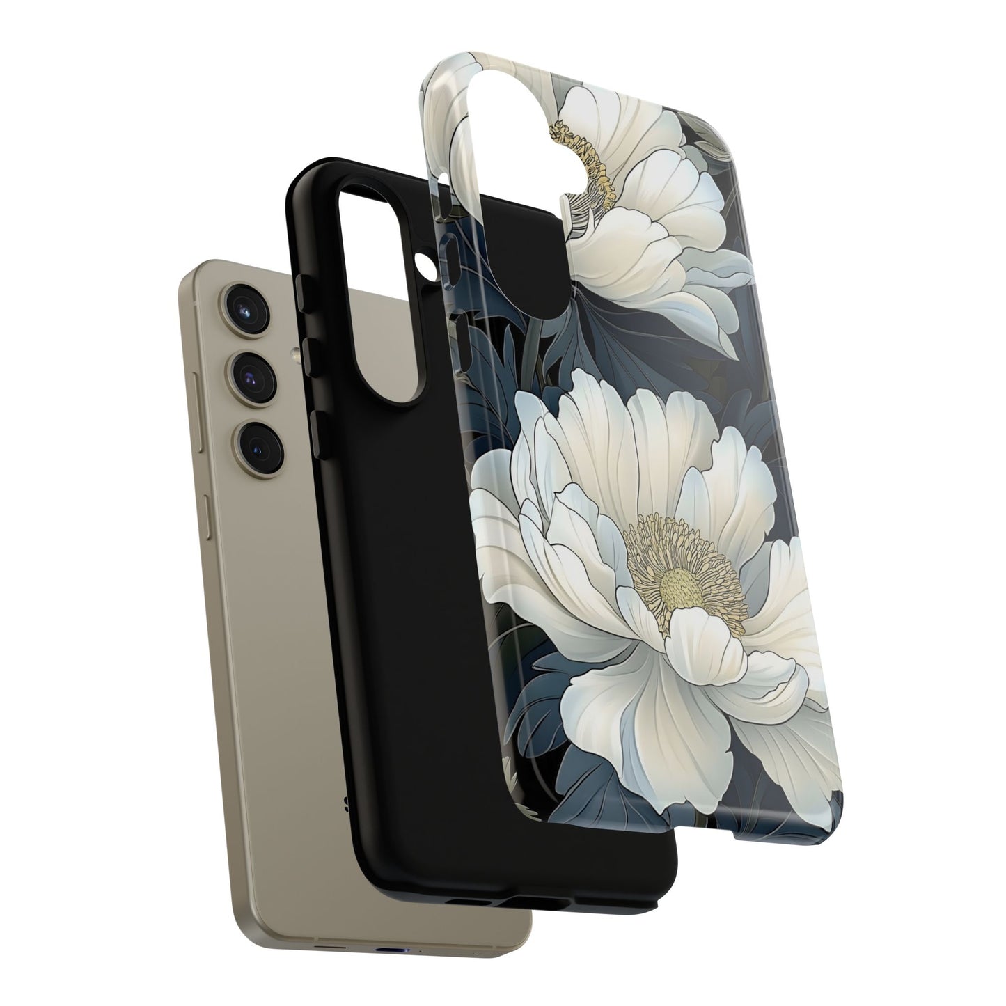 Elegant Floral Phone Case, Floral iPhone Cover, Flower Art Phone Case, Eco-Friendly Mobile Protection, Tough & Stylish Phone Case