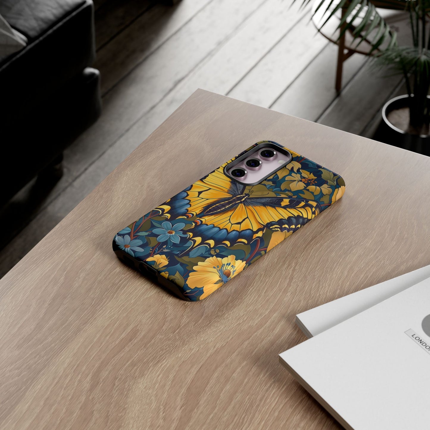 Colorful Butterfly Phone Case, Floral Design, Tough Cases, Protective Cover, Gifts for Nature Lovers, Birthday Present