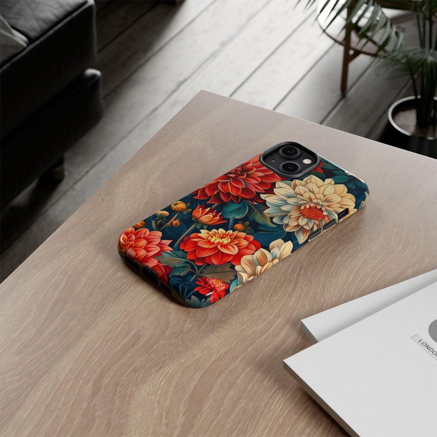 Floral Phone Case - Vibrant Tough Cases, Stylish Floral Cell Phone Cover, Gift for Her, Trendy Phone Accessory, Flower Design
