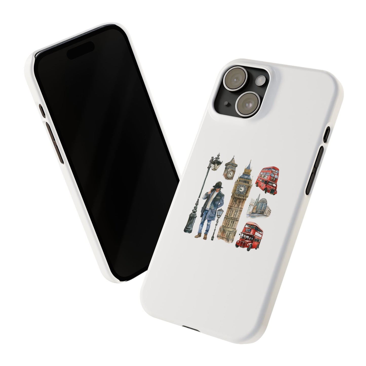 London-Themed Slim Phone Cases, Stylish Tech Accessories, Gifts for Travelers, Unique Mobile Covers, Trendy Phone Protection