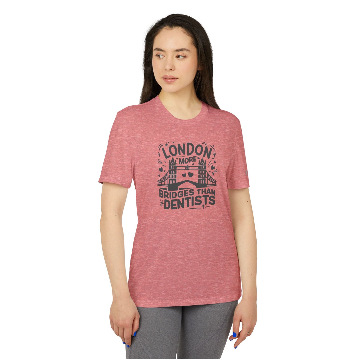 Adidas Unisex Sport T-Shirt - London is having more Bridges than Dentists - Graphic Tee