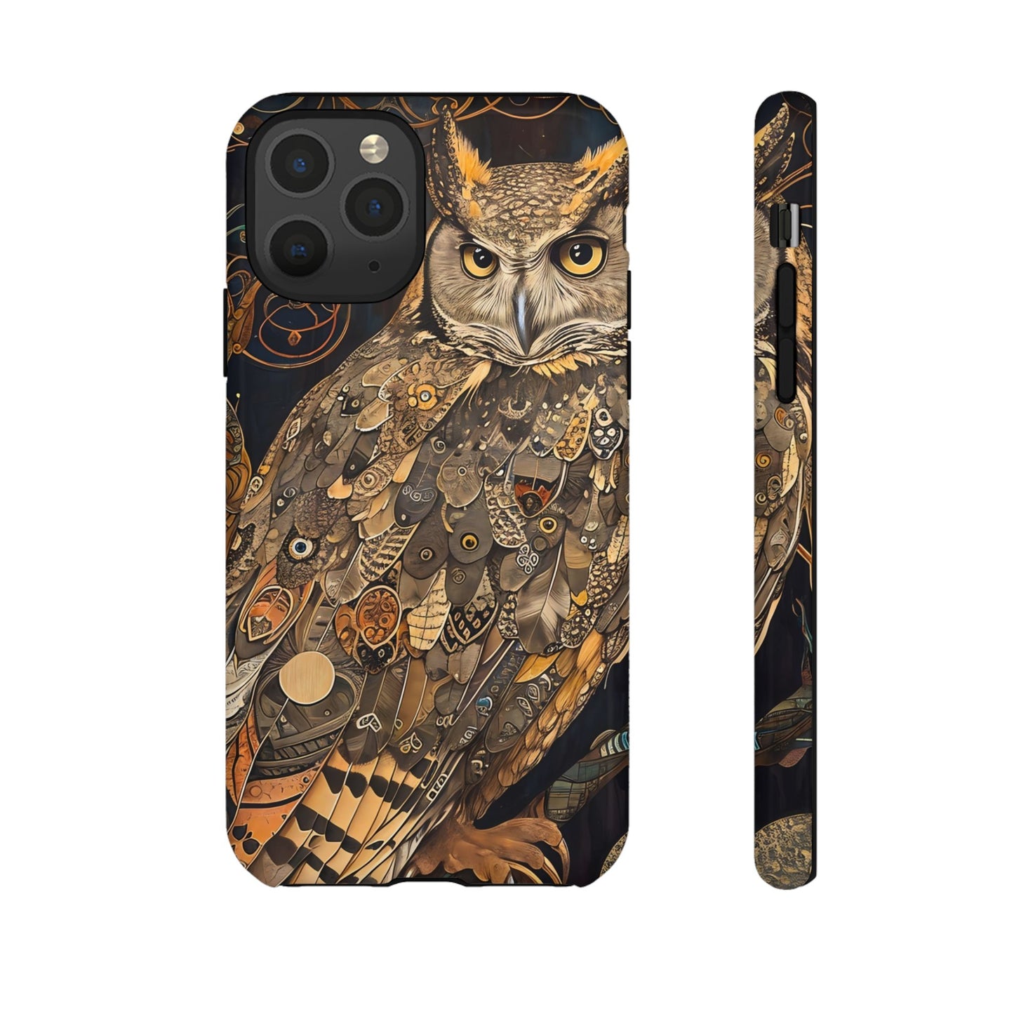 Owl Phone Case, Tough Cases for Nature Lovers, Artistic Owl Design, Bird Phone Cover, Unique Gift for Wildlife Enthusiasts