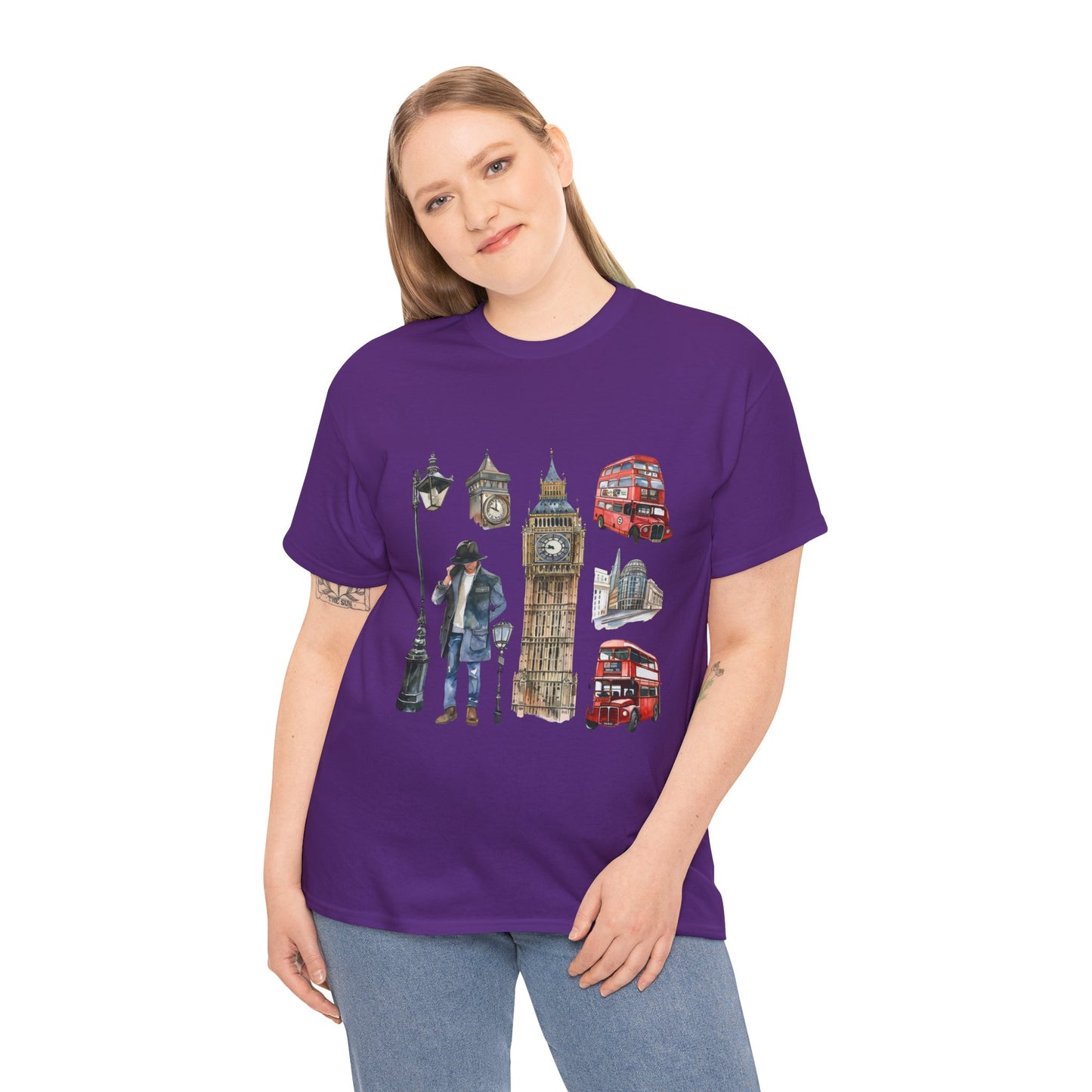 Unisex Heavy Cotton Tee - Classic England - A Collection of Iconic Imagery