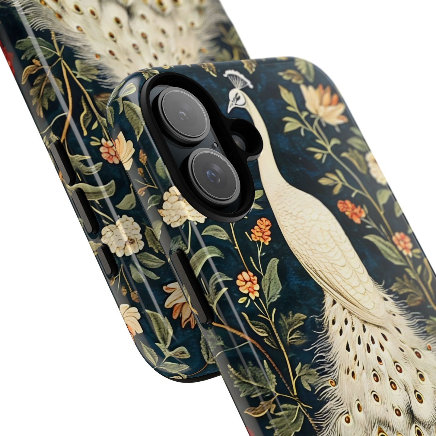 Elegant Peacock Phone Case, Floral Phone Cover, Tough Cases, Stylish Tech Gift, Nature Lover Accessory, Birthday Gift
