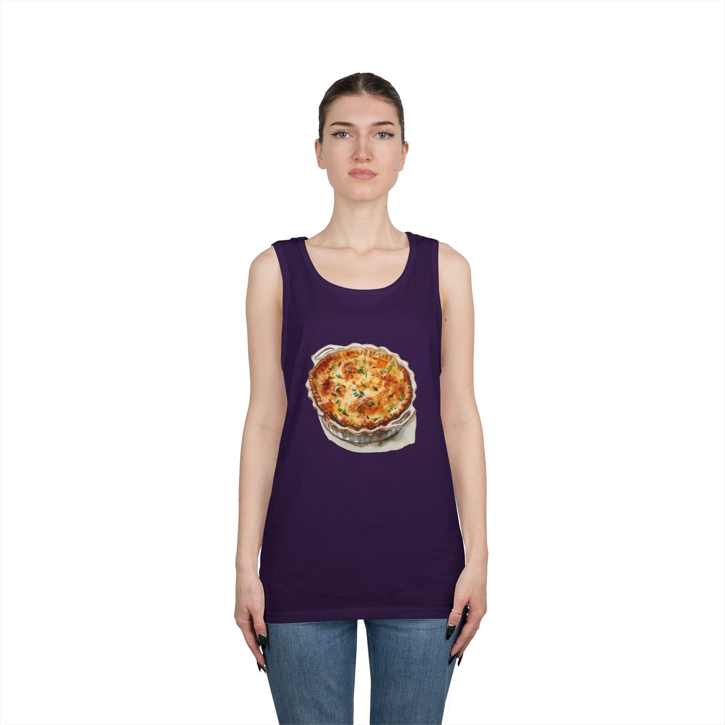 Unisex Heavy Cotton Tank Top - Gourmet Food Art Print for Kitchen Decor