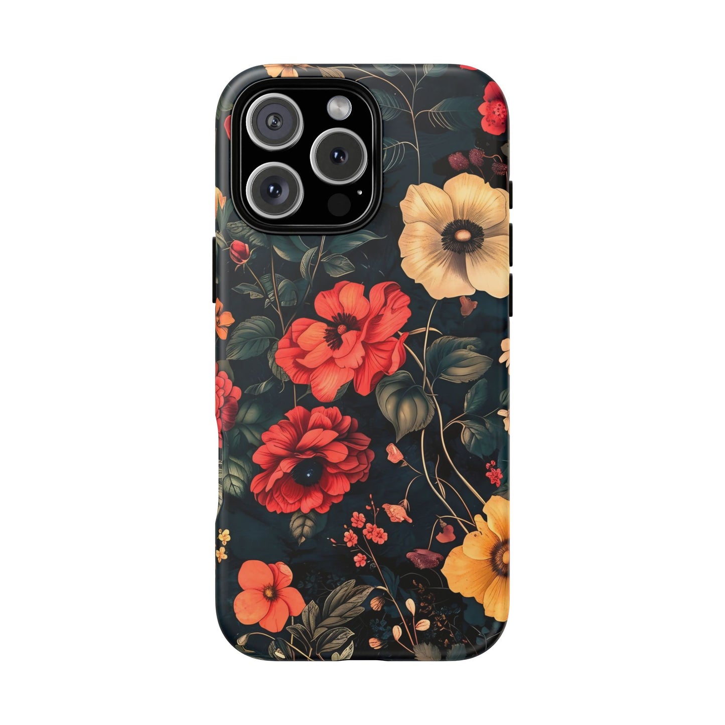Floral Phone Case, Tough Cases, Flower Motif, Protective Cover, Gift for Her, Floral Design, Spring Accessory