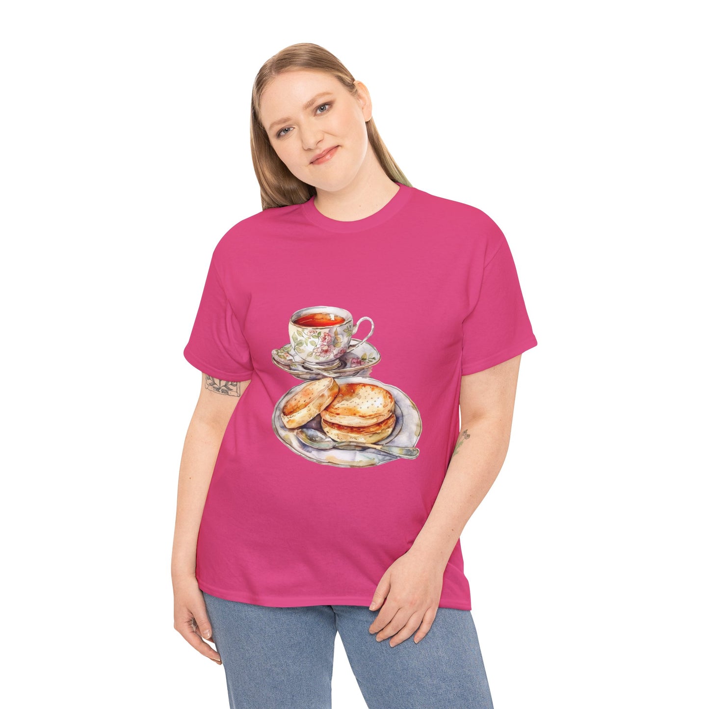 Unisex Heavy Cotton Tee - Heritage on a Plate - Exploring British Cuisine