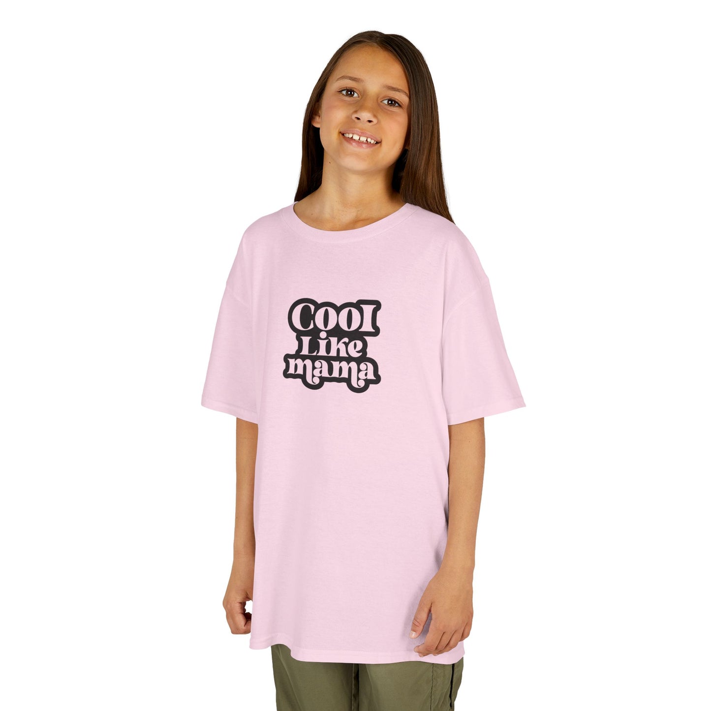 Kids Heavy Cotton Tee - Cool Like Mama Retro SVG PNG - Fun & Stylish Apparel for Young Trendsetters