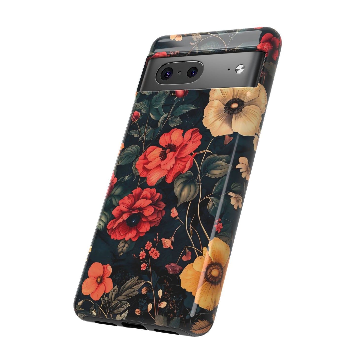 Floral Phone Case, Tough Cases, Flower Motif, Protective Cover, Gift for Her, Floral Design, Spring Accessory
