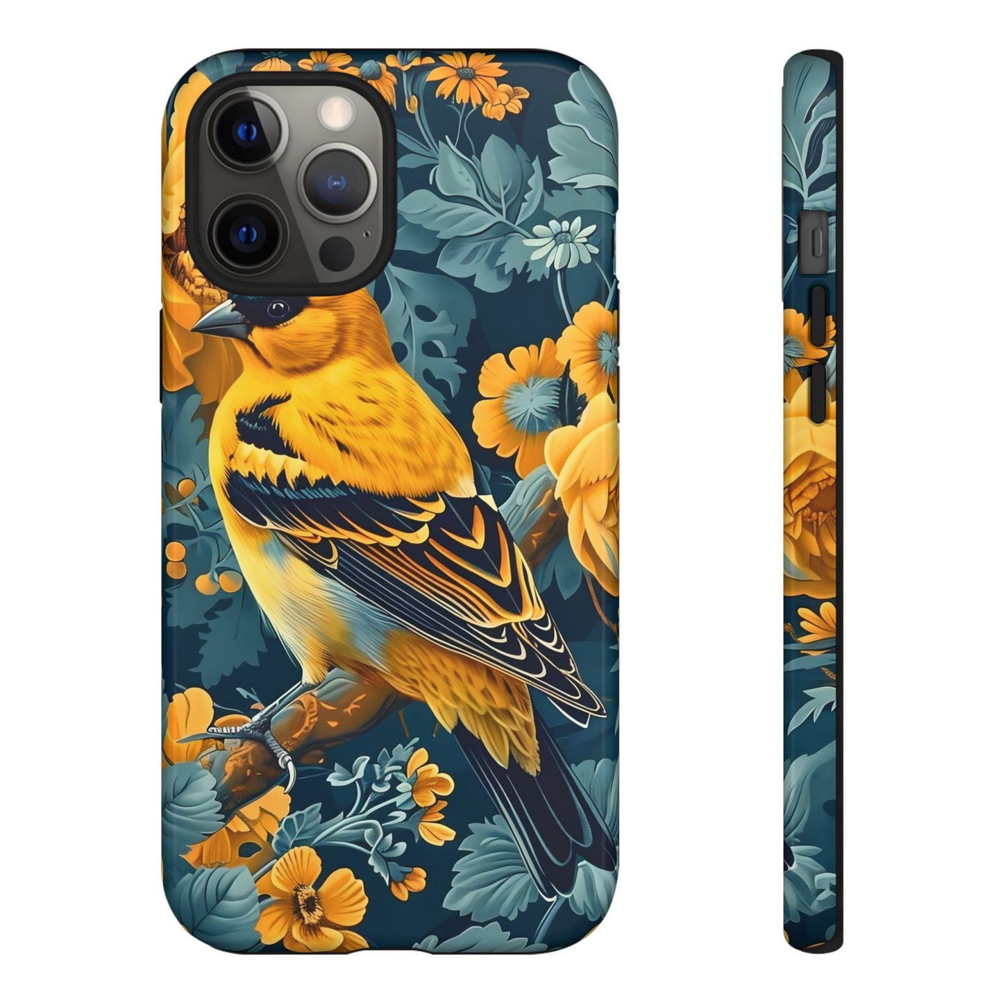 Colorful Bird Phone Case, Tough Phone Cover, Floral Phone Accessories, Nature Lover Gift, Unique Smartphone Case, Birthday Present