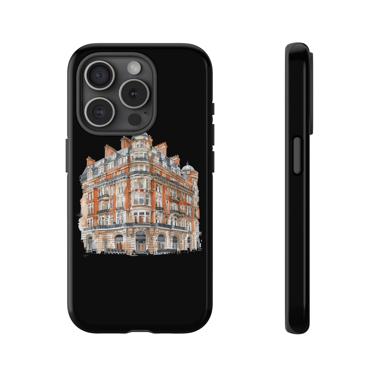 Cityscape Phone Case, Tough Phone Cover, Urban Art Case, Vintage Architecture Design, Gift for Travelers, Stylish Phone Accessory