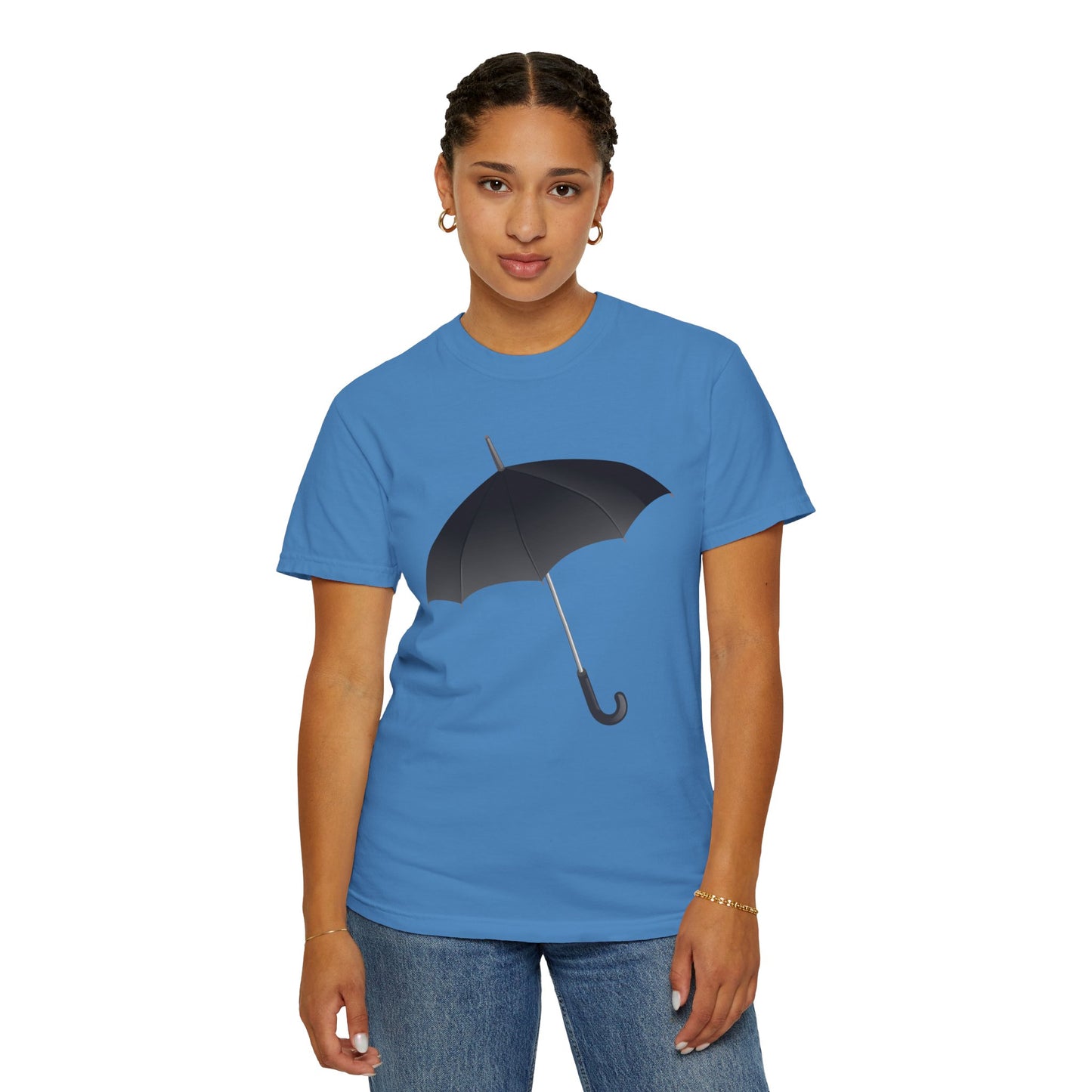 Unisex Garment-Dyed T-shirt - Regal Royal Umbrella - Elegant and Majestic Design