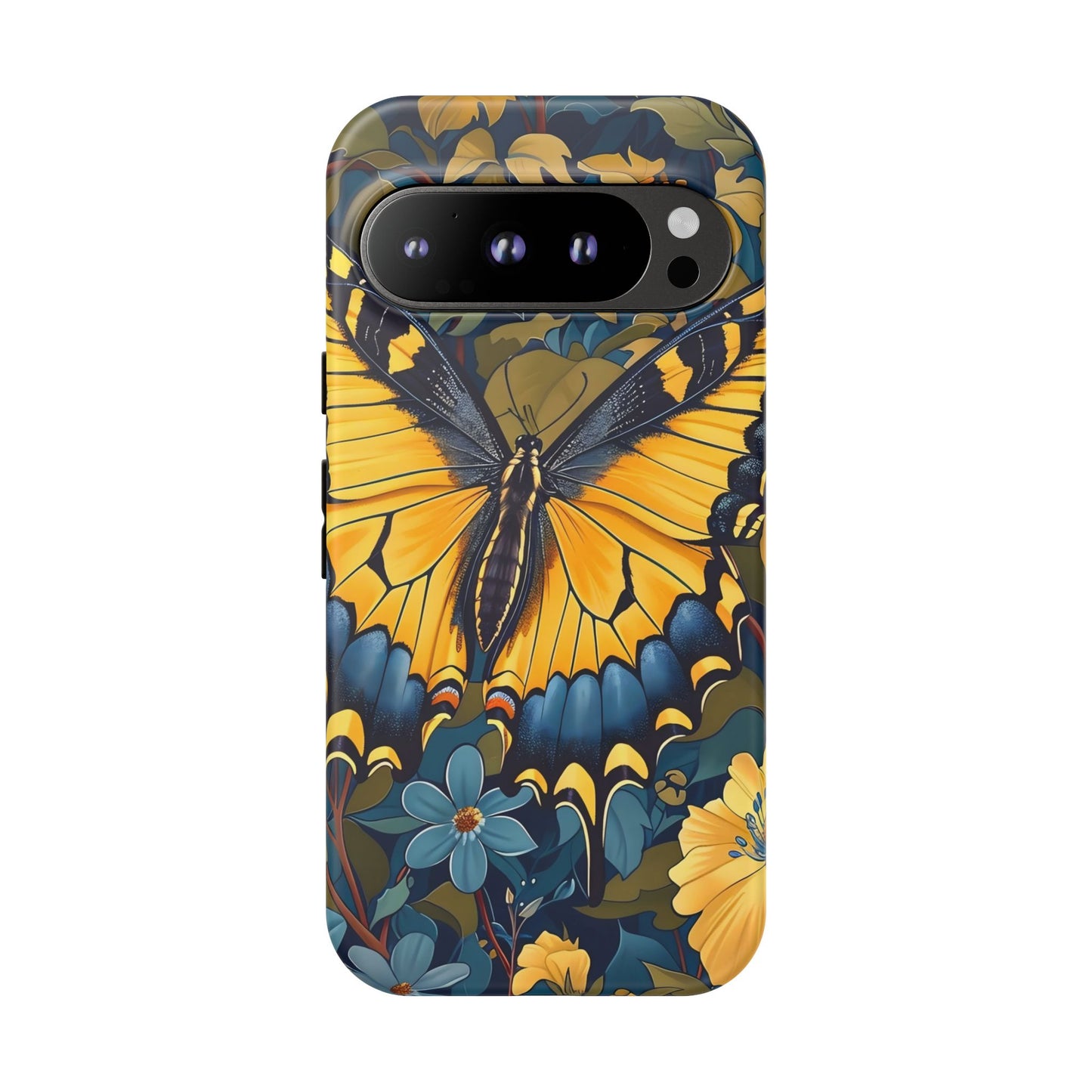 Colorful Butterfly Phone Case, Floral Design, Tough Cases, Protective Cover, Gifts for Nature Lovers, Birthday Present