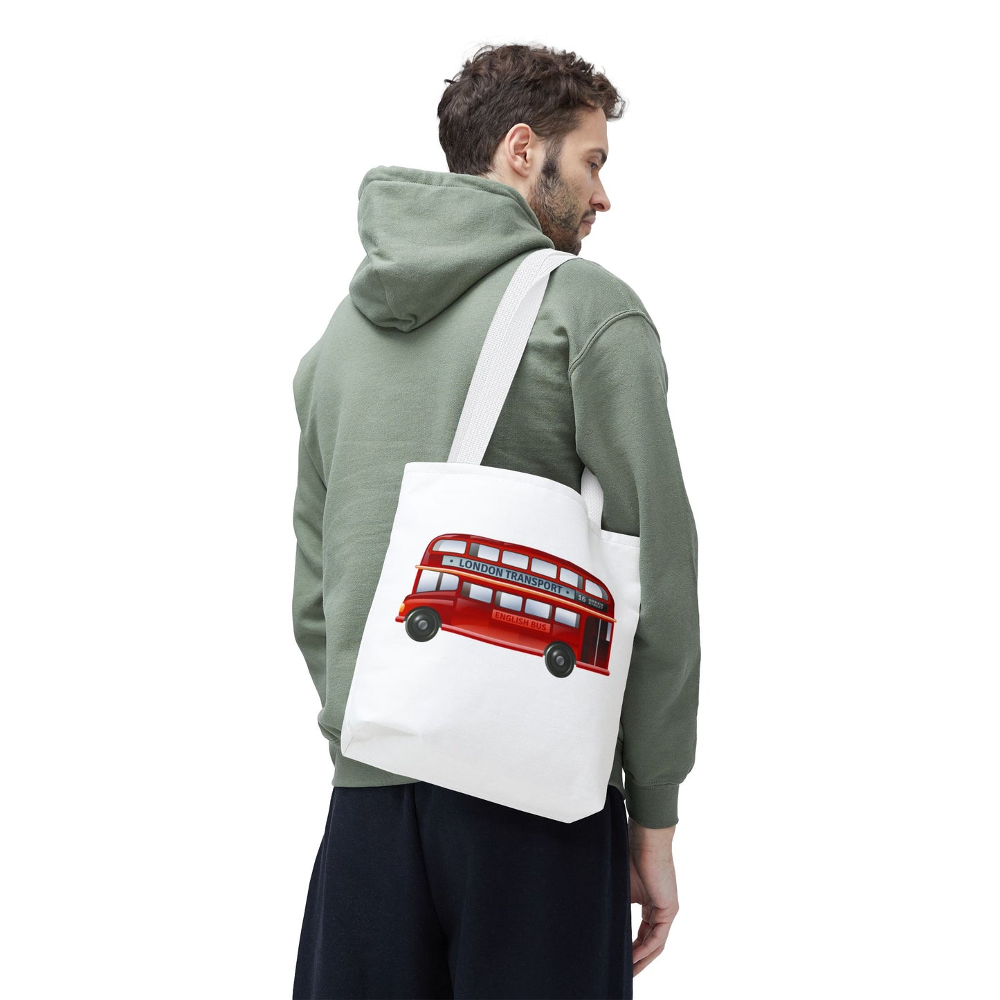 London Bus Tote Bag, City Traveler Bag, Eco-Friendly Shopping Tote, Unique Gift for London Lovers, Commuter Bag, Fun Design