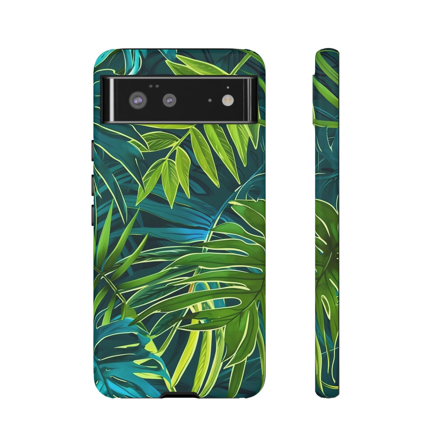 Tropical Phone Case - Durable Green Leaf Design, Eco-Friendly Gift, Trendy Accessory, Nature Lover's Case, Summer Vibes