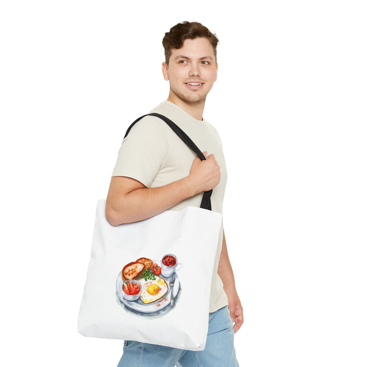 Breakfast Lovers Tote Bag, Art Tote, Foodie Gift, Market Bag, Designed for Brunch Enthusiasts, Perfect for Grocery Shopping