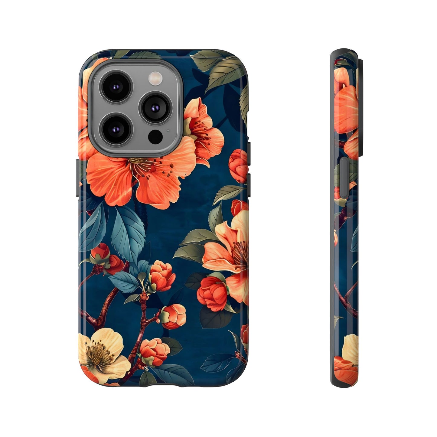 Floral iPhone Case, Tough Cases, Flower Phone Protector, Floral Design, Spring Gift, Phone Cover