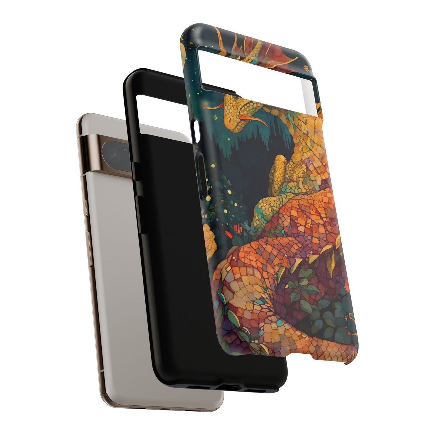 Dragon Art Phone Case, Tough Phone Cover, Fantasy Gift, Unique Mobile Accessory, Dragon Lover Gift, Stylish Protection