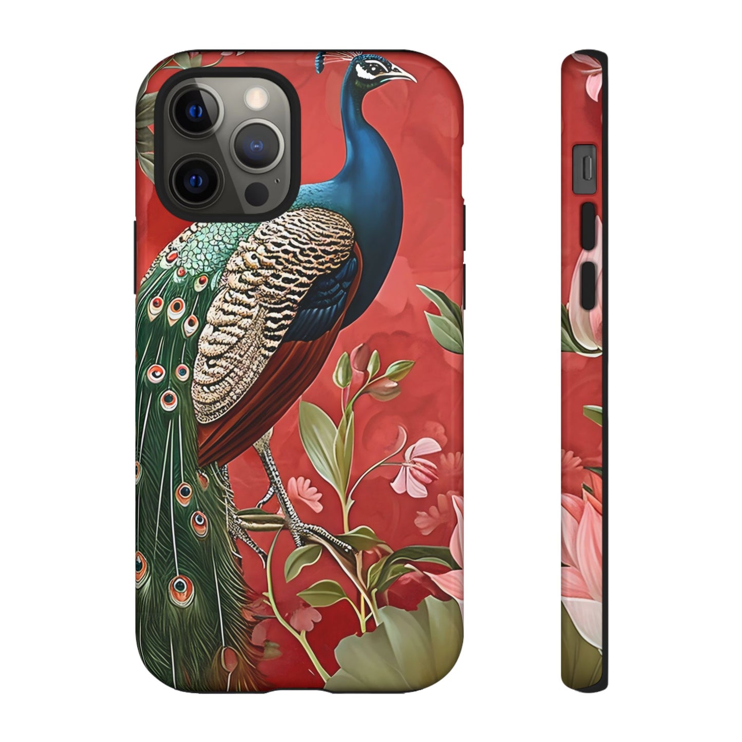 Peacock Tough Phone Case | Stylish Phone Cover, Unique Gift for Nature Lovers, Phone Accessory, Vibrant Floral Design