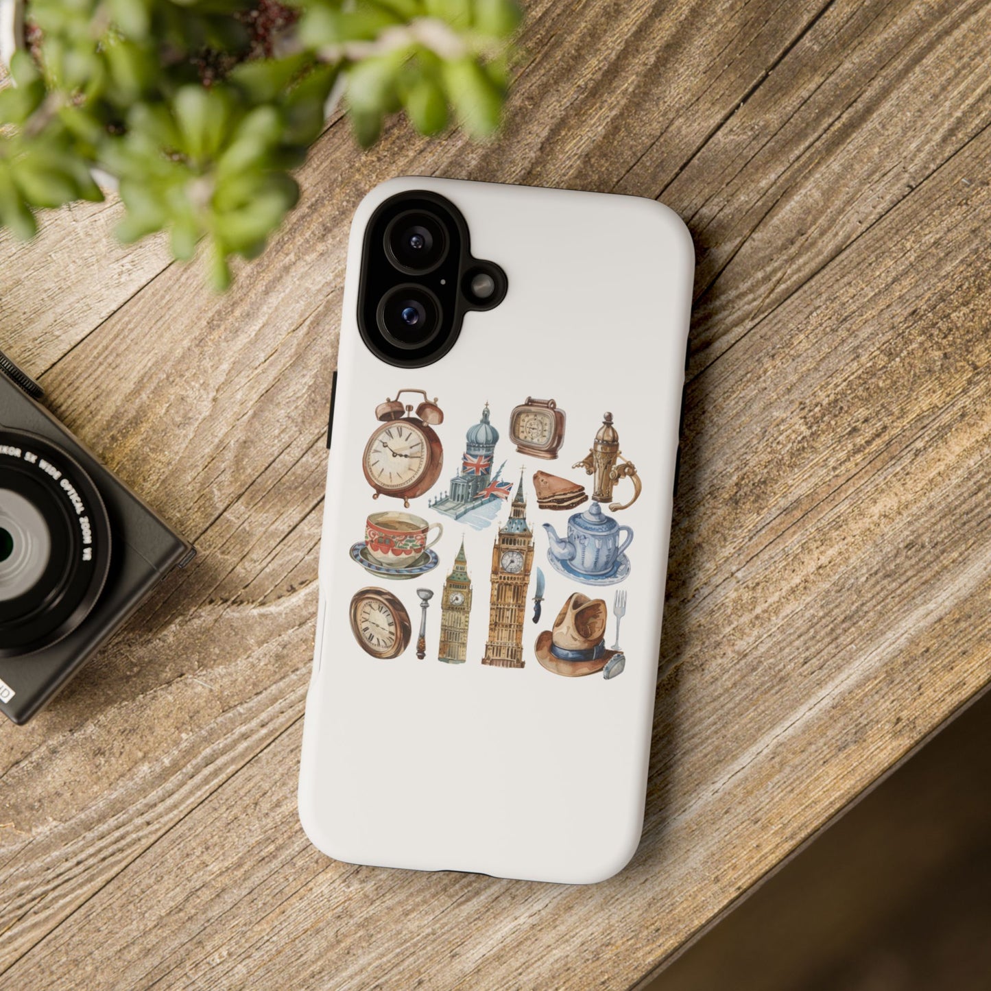 Vintage Illustrative Phone Case, Whimsical Tough Phone Cover, Gifts for Her, Unique Cell Phone Accessory