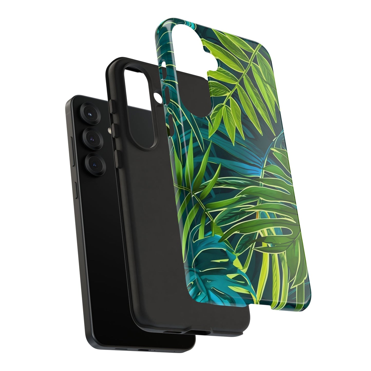 Tropical Phone Case - Durable Green Leaf Design, Eco-Friendly Gift, Trendy Accessory, Nature Lover's Case, Summer Vibes