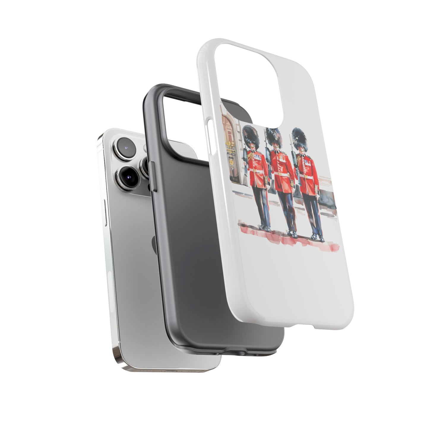 Phone Case with Royal Guard Design, Unique Cell Cover, London Souvenir, Tough Phone Case, Gift for Travelers, Stylish Street Photography