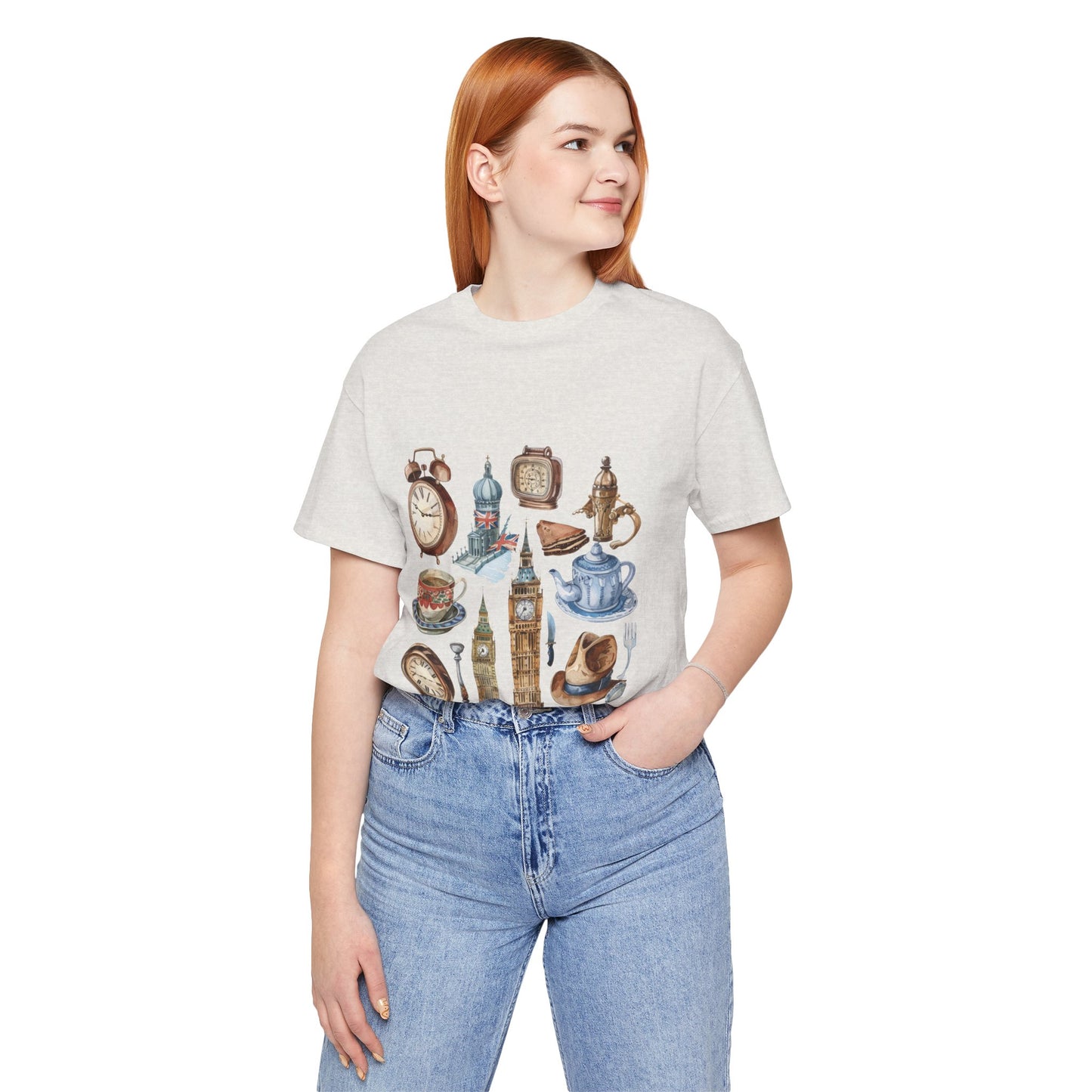 Unisex Jersey Short Sleeve Tee - Echoes of England - Iconic Vintage Illustrations