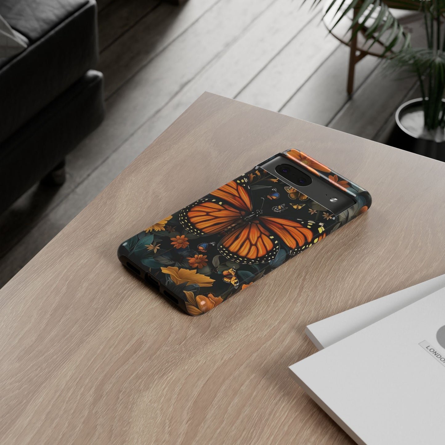 Monarch Butterfly Phone Case, Tough Cases, Nature Lover Gift, Floral Mobile Cover, Eco-Friendly Phone Accessory, Butterfly Design