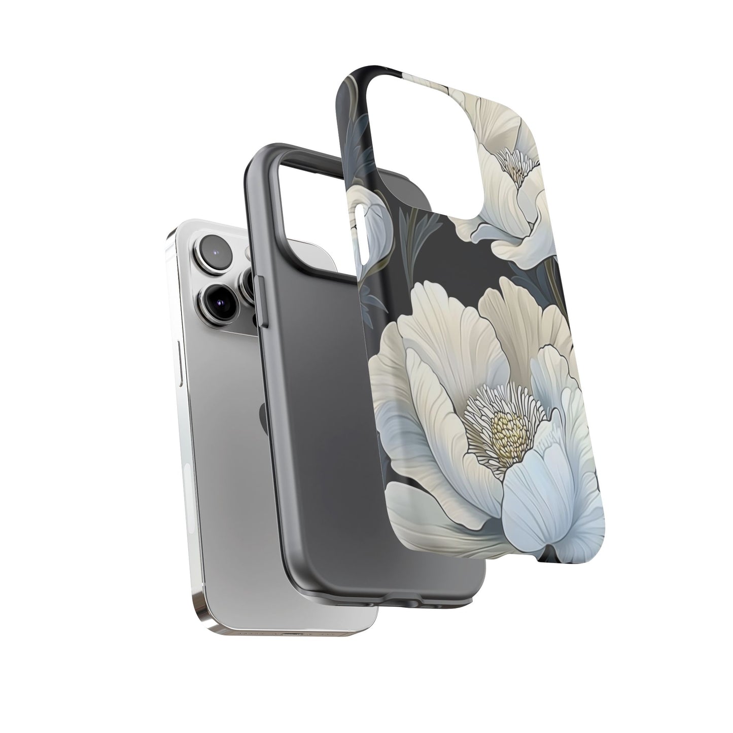 Floral Phone Case, Tough Cases for Women, Stylish Phone Cover, Floral Design Phone Protector, Nature Inspired Tech Accessories