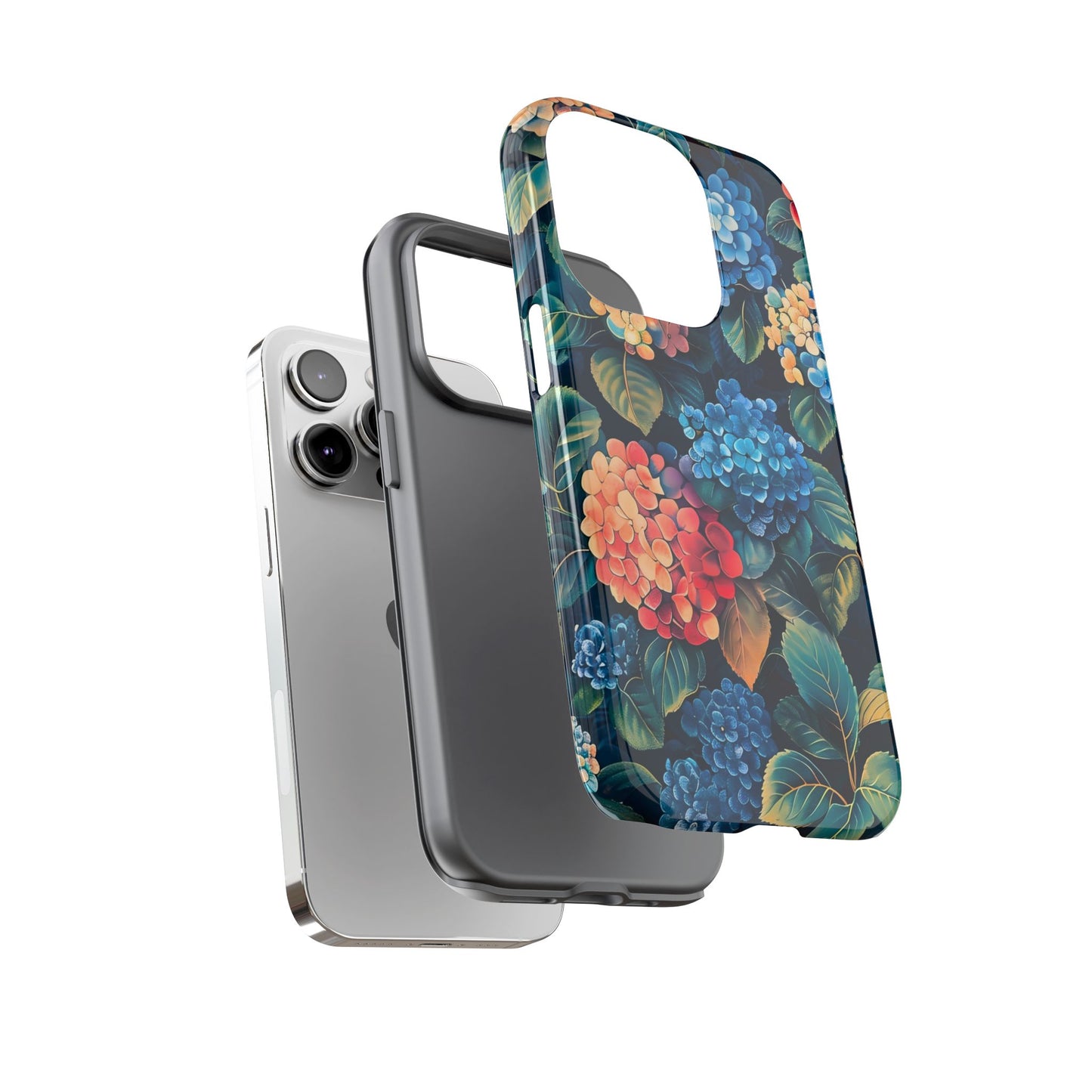 Floral Tough Phone Case, Durable Smartphone Cover, Flower Design, Gift for Her, Stylish Protection