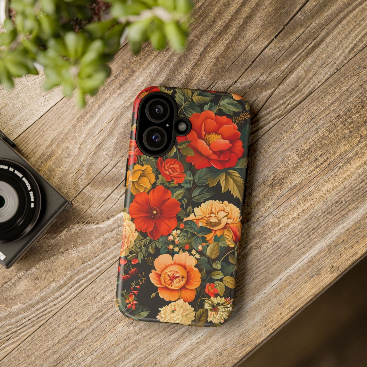 Floral Phone Case, Tough Cases, Decorative Tech Accessories, Gift for Her, Nature Lover Gift, Boho Style Case, Spring Floral Cover
