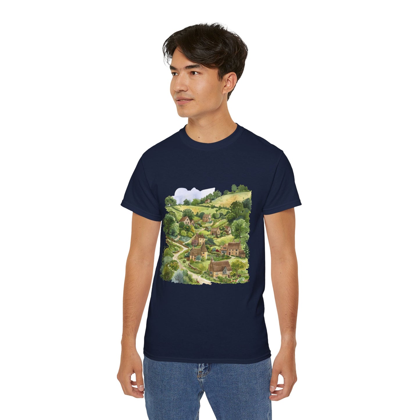 Unisex Ultra Cotton Tee - The Charm of British Nature and Culture