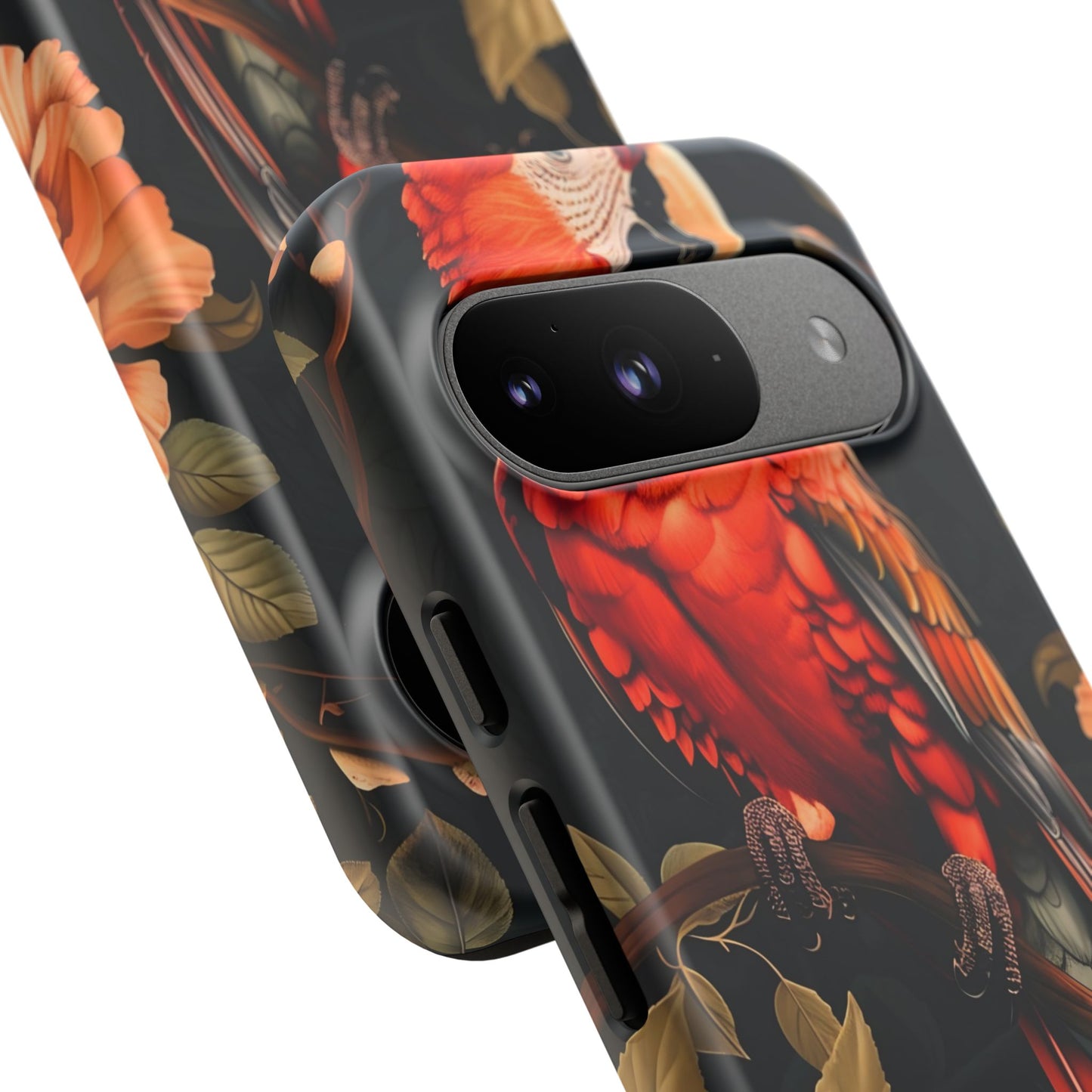 Vibrant Tropical Phone Case with Parrot Design, Bird Lovers Gift, Floral Phone Cover, Nature Inspired Accessories, Tough Cases