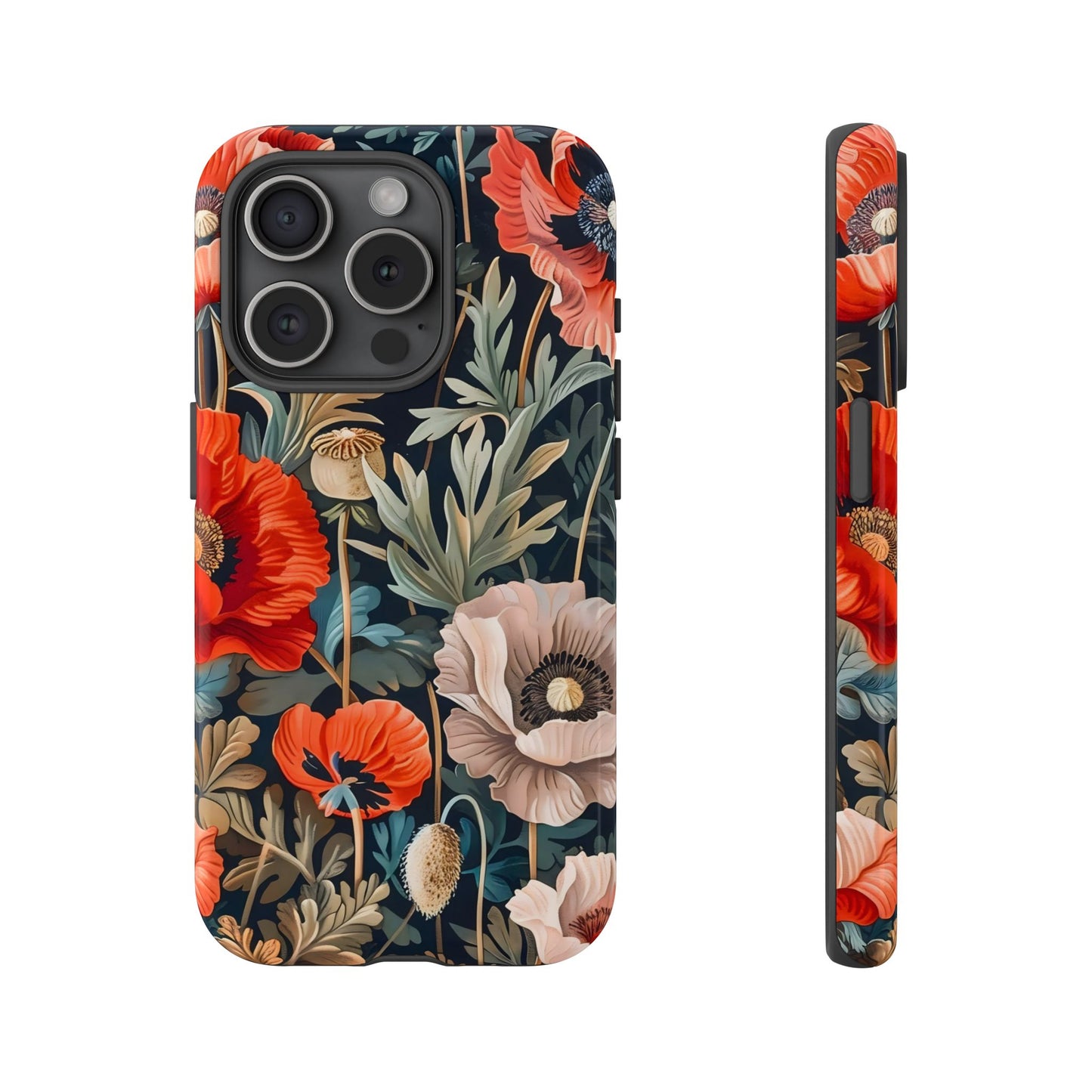 Floral Phone Case - Tough Cases, Flower Design, Chic Tech Accessories, Stylish Gifts, Unique Phone Protectors