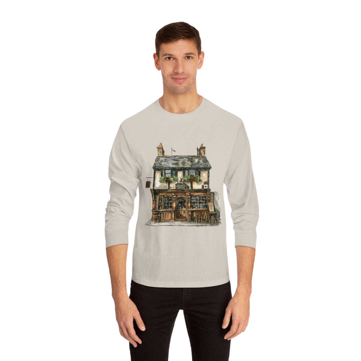 Unisex Classic Long Sleeve T-Shirt - British Historic House - Classic Architectural Elegance