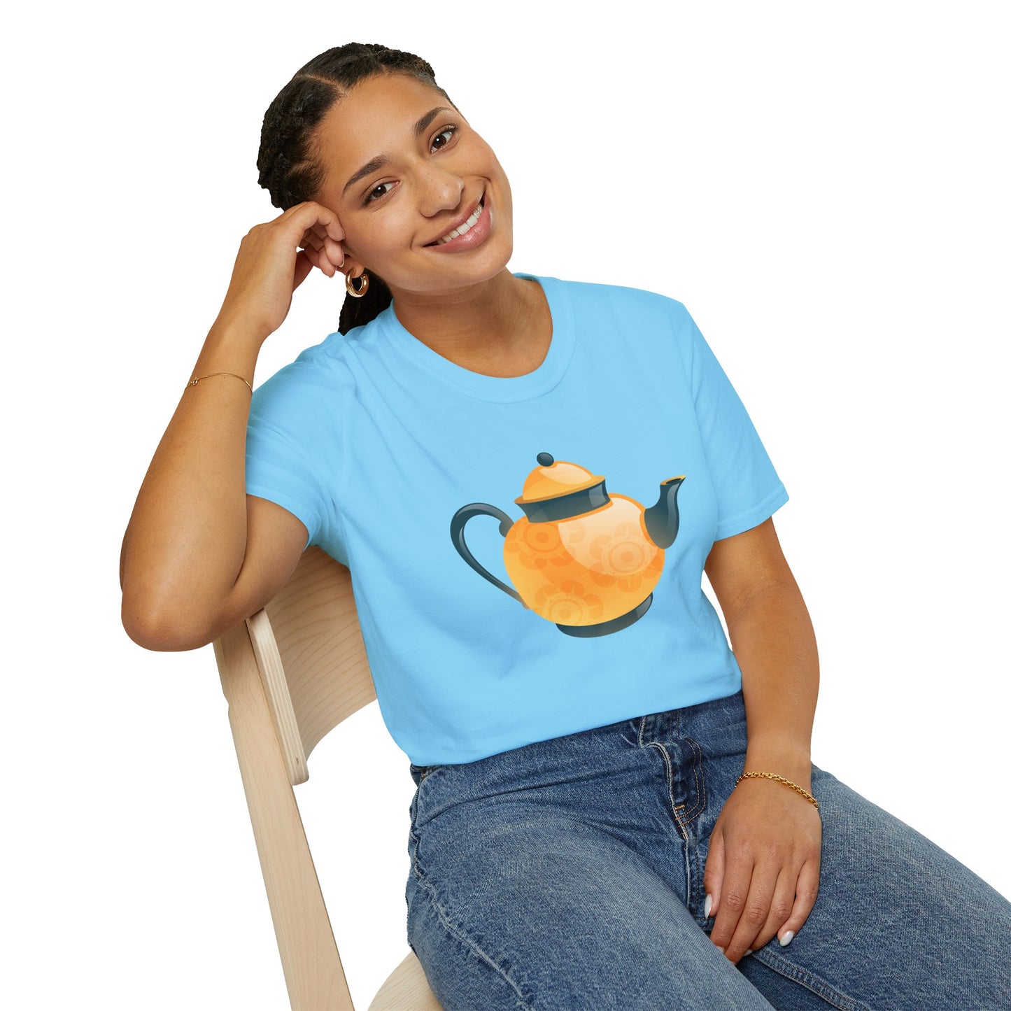 Unisex Softstyle T-Shirt - Classic British Tea Kettle - Timeless Elegance in Tea Time