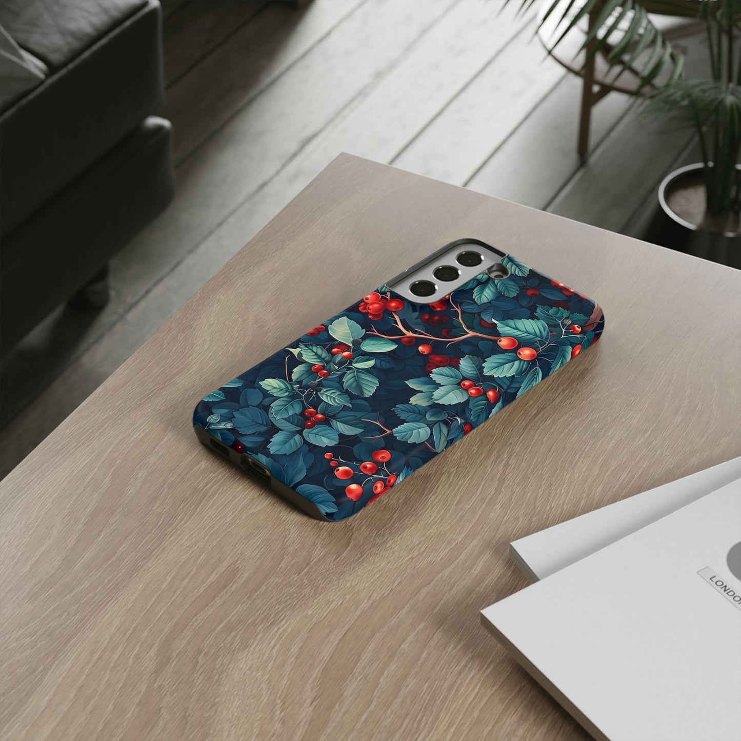 Berry Blossom Phone Case - Nature Lover's Gift, Floral Design, Cute Accessory for Spring, Unique Tech Cover, Perfect for Holidays