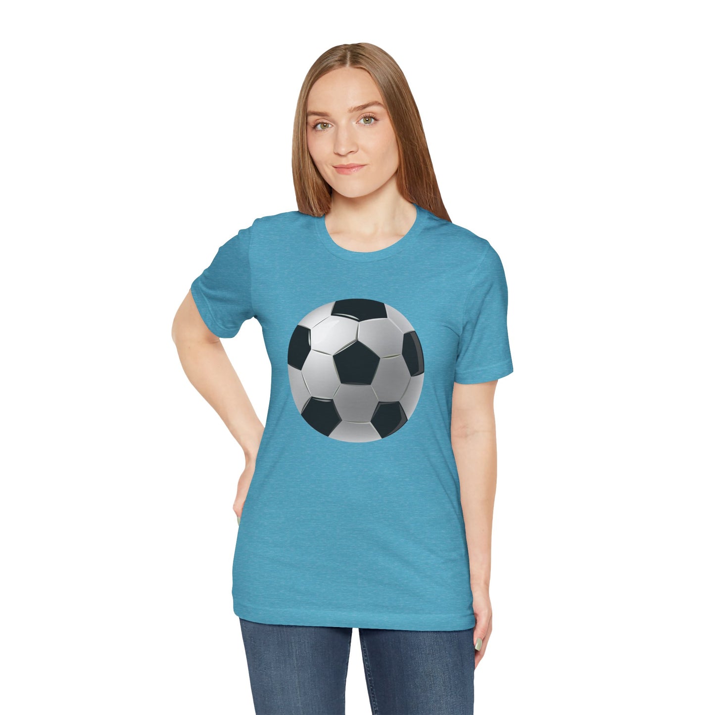 Unisex Jersey Short Sleeve Tee - Dynamic Football Design - Sports Passion and Energy