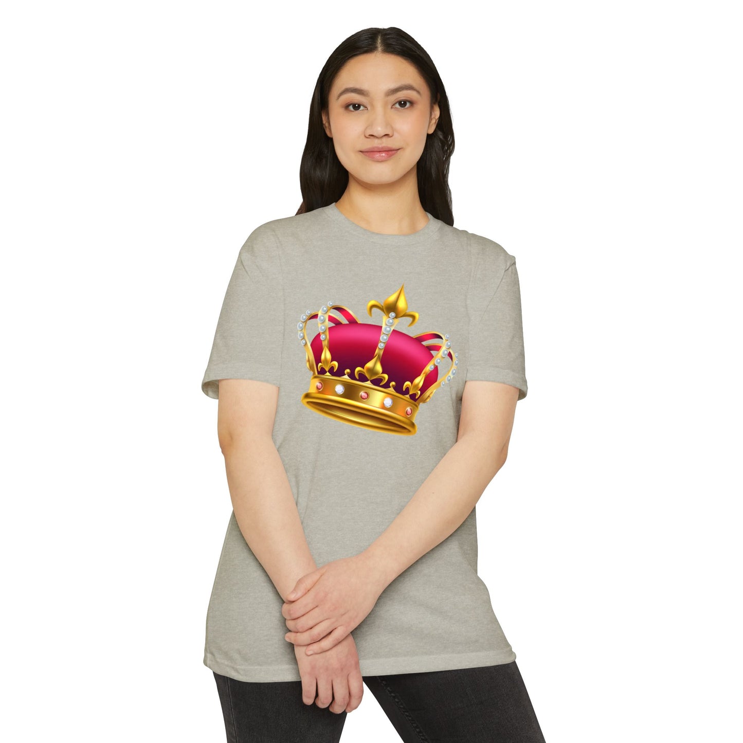 Unisex CVC Jersey T-shirt - British Royal Crown Design