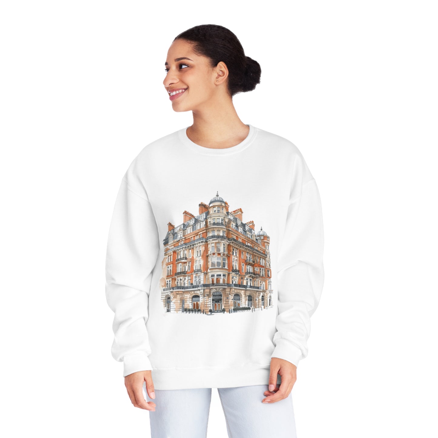 Unisex NuBlend® Crewneck Sweatshirt - Classic British Architecture - Elegant Historic Building