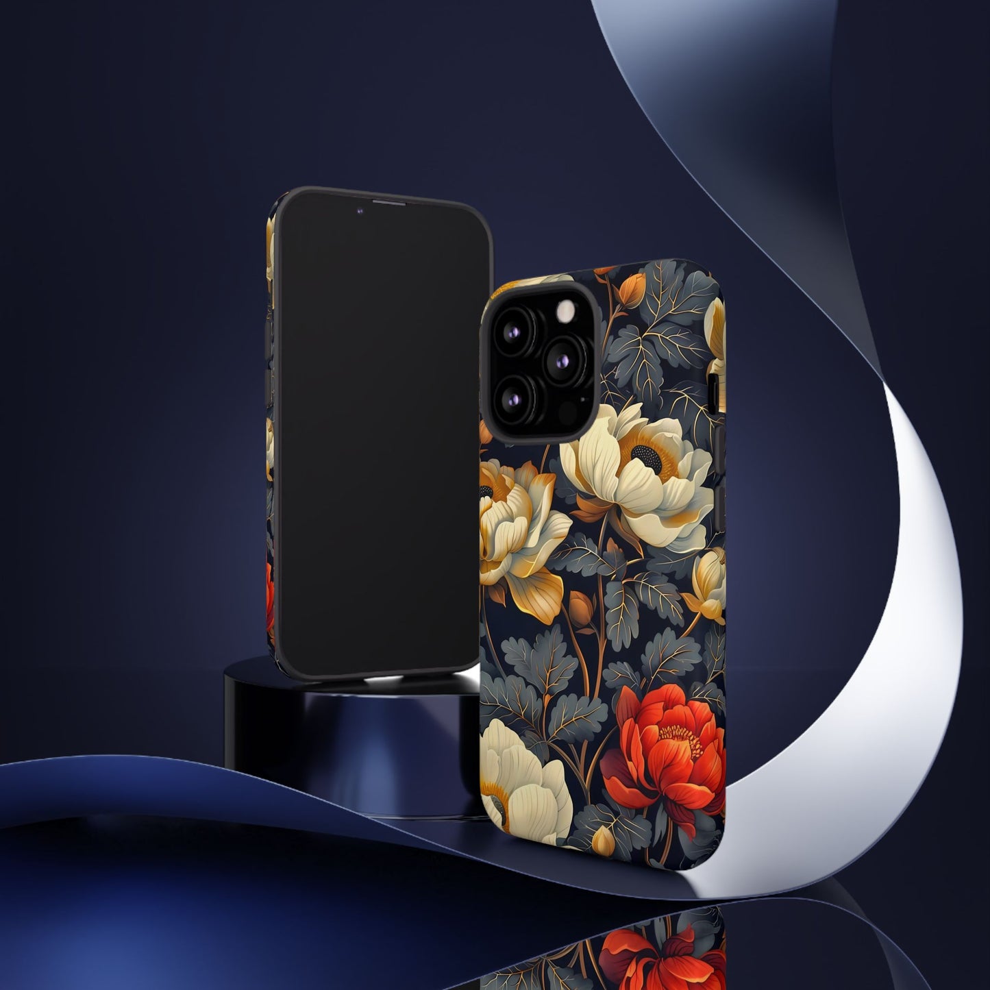 Floral Phone Case - Tough Cases, Stylish Mobile Cover, Flower Design, Holiday Gift, Trendy Accessory, Eco-Friendly Case