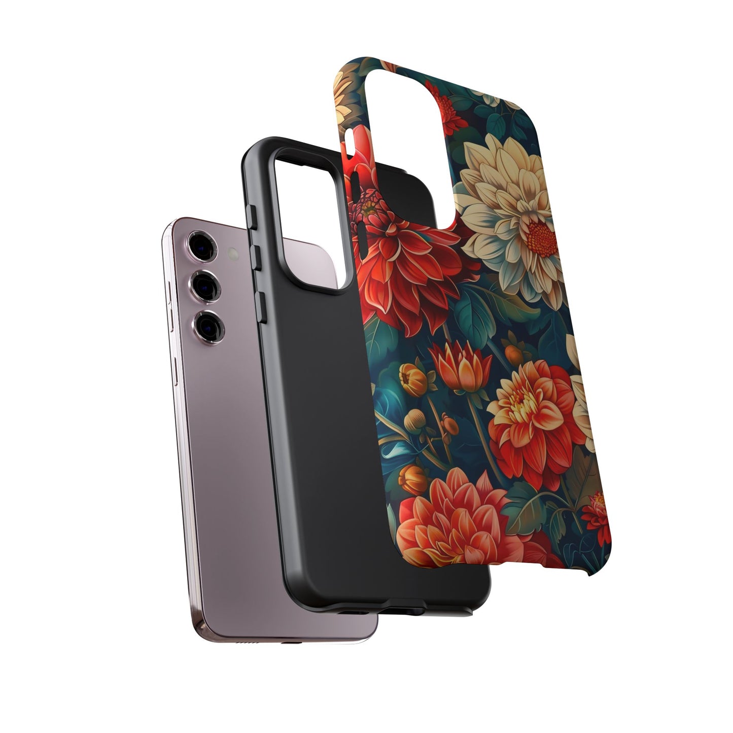 Floral Phone Case - Vibrant Tough Cases, Stylish Floral Cell Phone Cover, Gift for Her, Trendy Phone Accessory, Flower Design