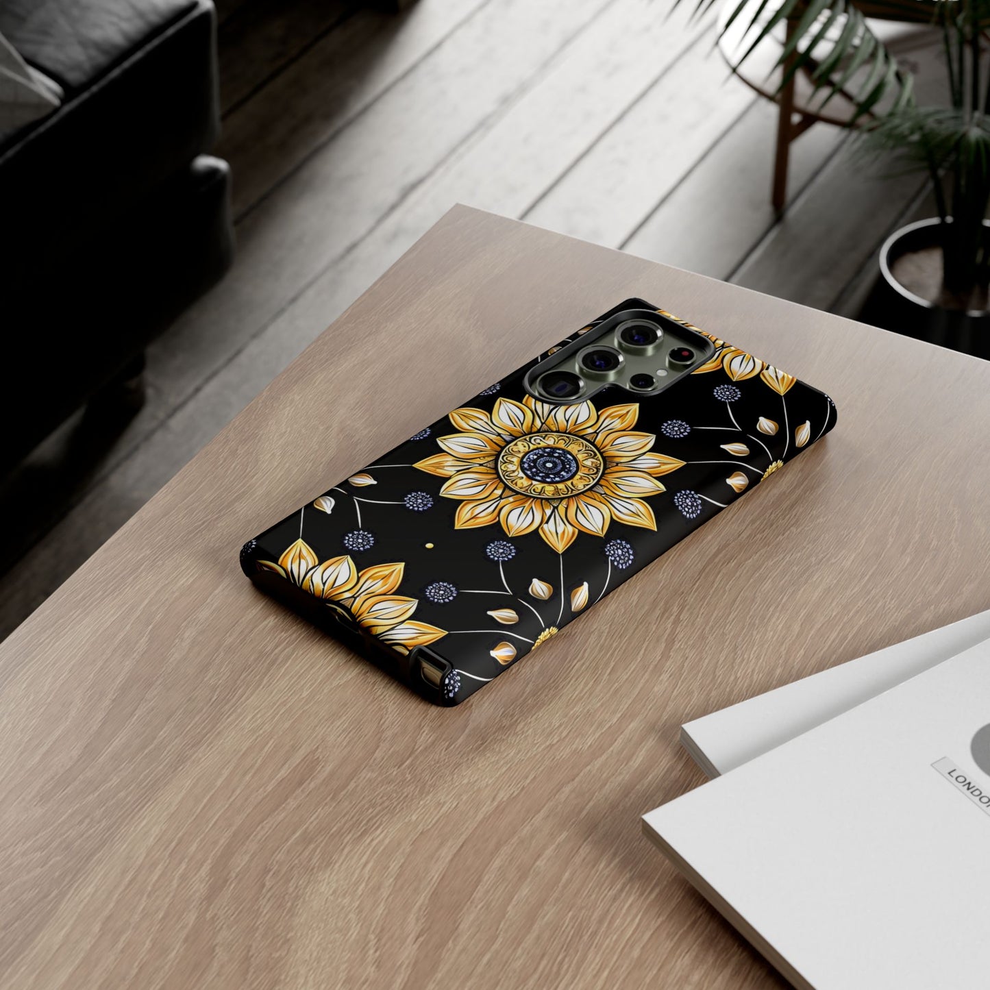 Floral Phone Case with Mandala Design, Tough Cases for iPhone & Samsung, Boho Style, Gift for Her, Unique Accessories
