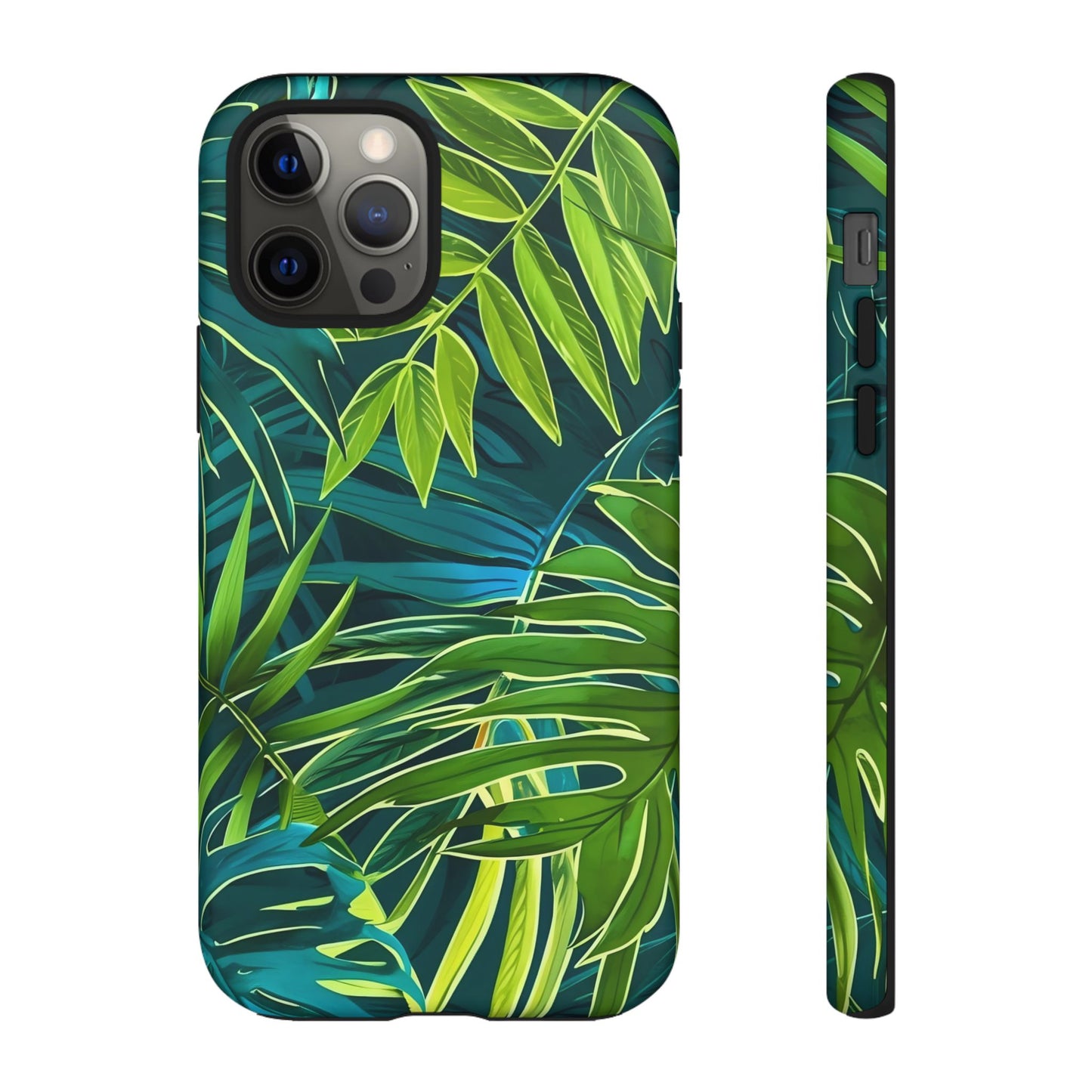 Tropical Phone Case - Durable Green Leaf Design, Eco-Friendly Gift, Trendy Accessory, Nature Lover's Case, Summer Vibes