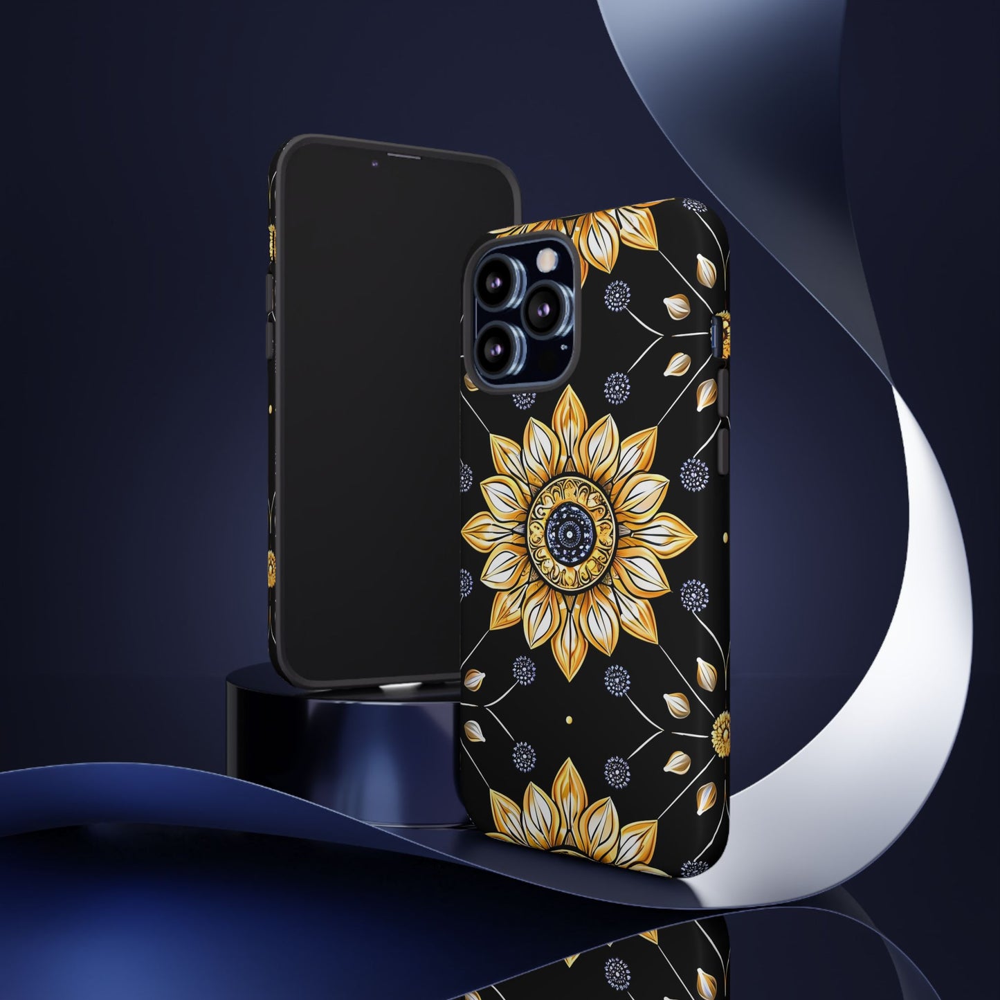 Floral Phone Case with Mandala Design, Tough Cases for iPhone & Samsung, Boho Style, Gift for Her, Unique Accessories