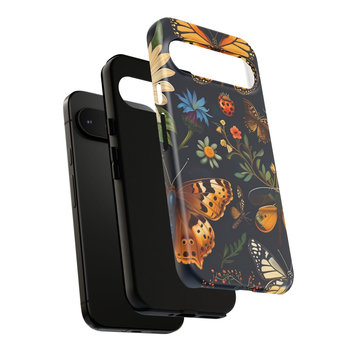 Nature-Inspired Phone Case | Floral Butterfly Design, Tough Phone Cover, Gift for Nature Lovers, Cute Butterfly Case, Home Decor