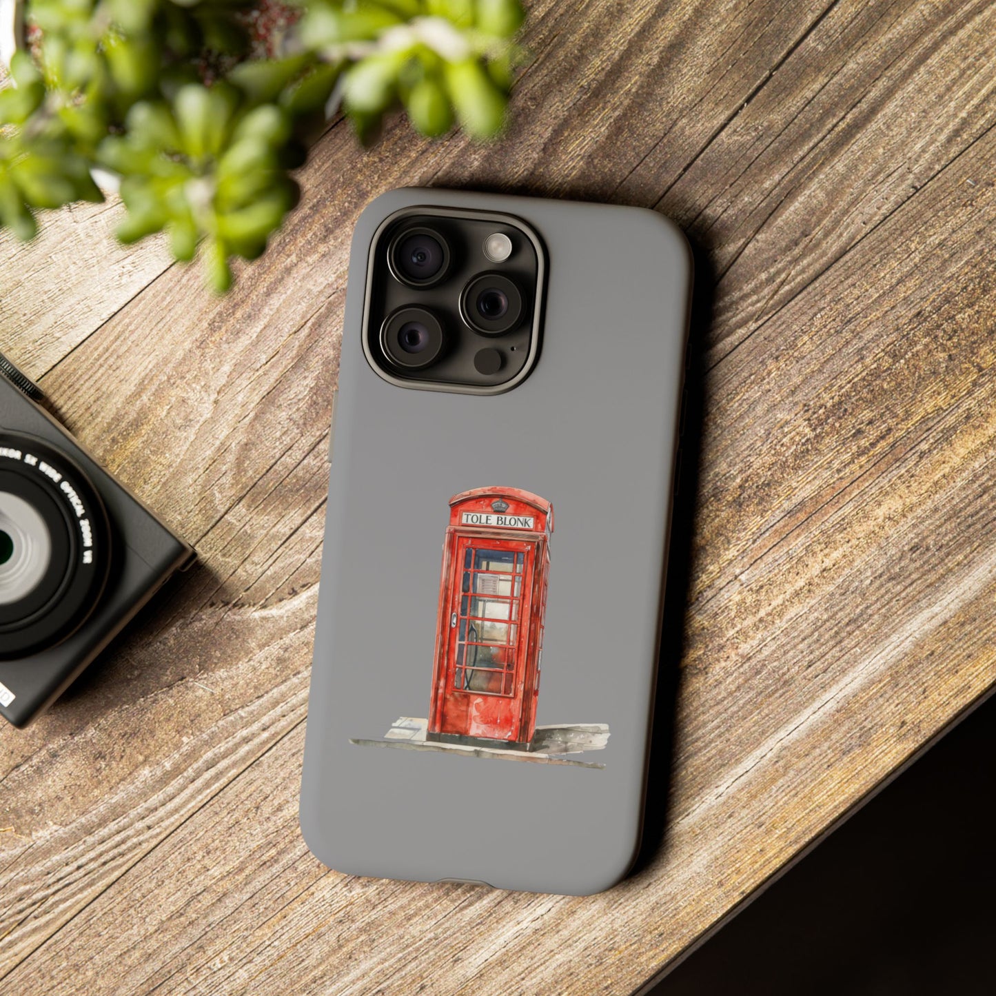 Red Phone Booth Phone Case, Vintage Style Case, Tough Cases for Gifts, Quirky Phone Accessories, Travel Lover's Gift