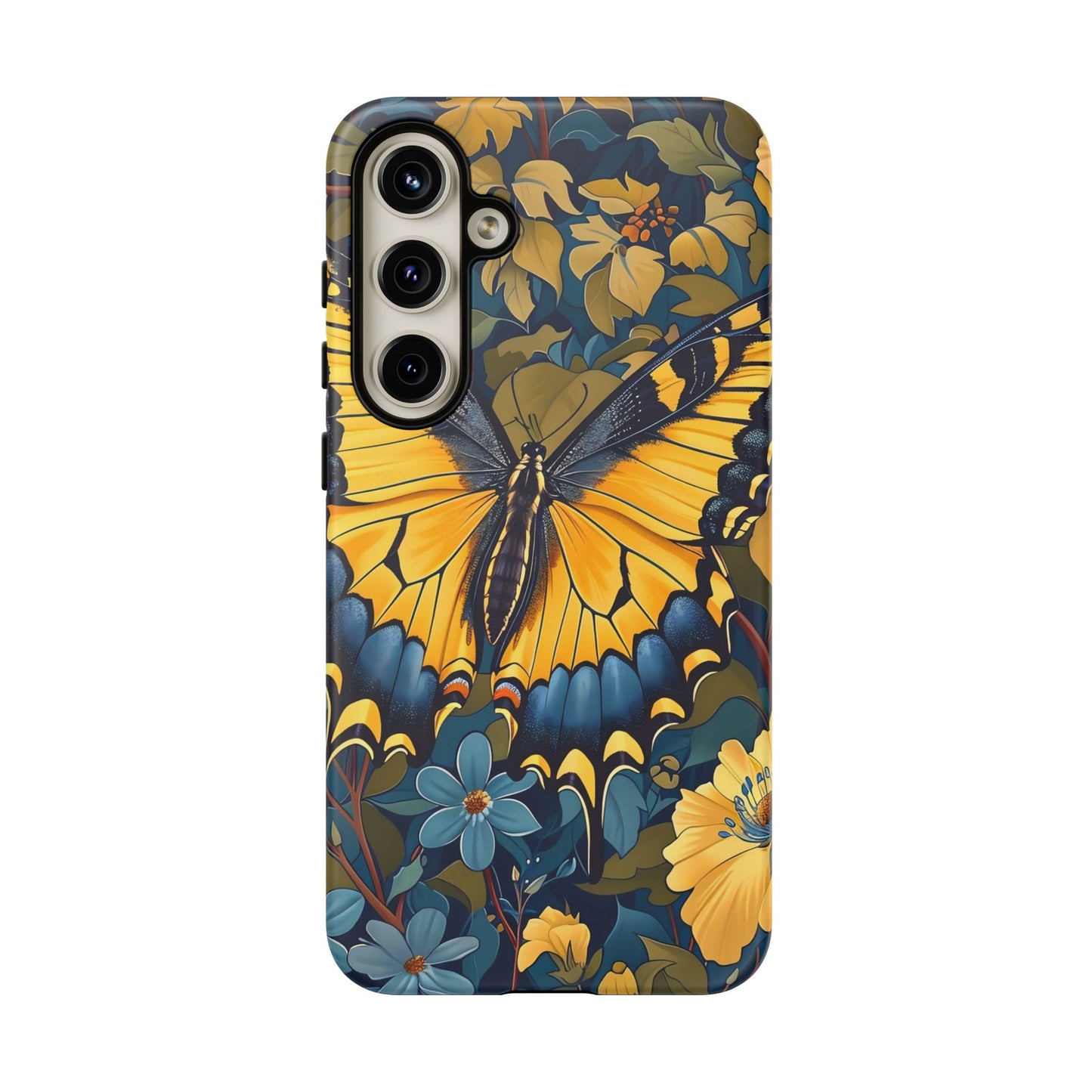 Colorful Butterfly Phone Case, Floral Design, Tough Cases, Protective Cover, Gifts for Nature Lovers, Birthday Present
